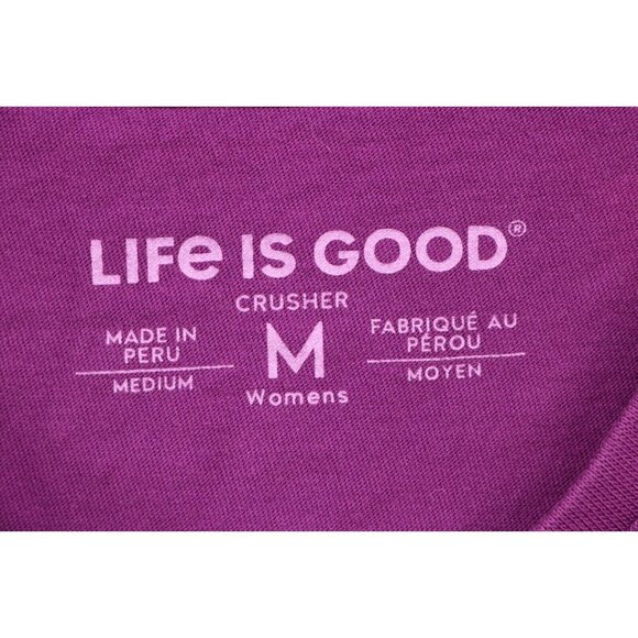 Life is Good Purple Tee Shirt-"Breathe"-Size Medium-Dragonfly - Picture 7 of 11